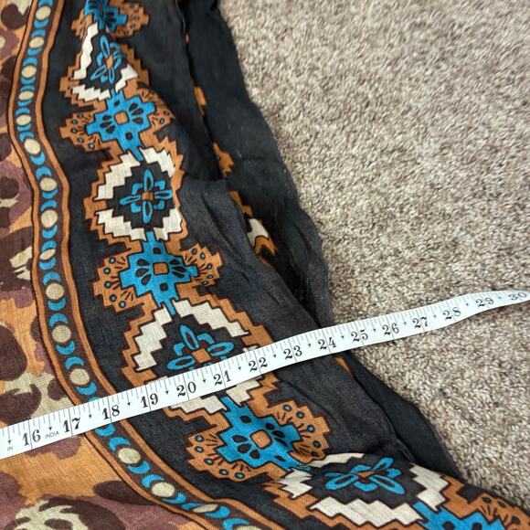 Theodora & Callum Leopard Print Boho Kaftan Poncho Top OS Sheer Tunic - Picture 3 of 8